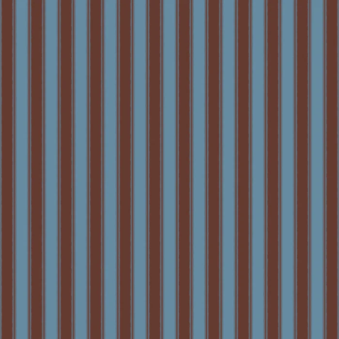 Cottage Stripes Rustic Rough Stripe Vertical Pattern in Brown and Blue