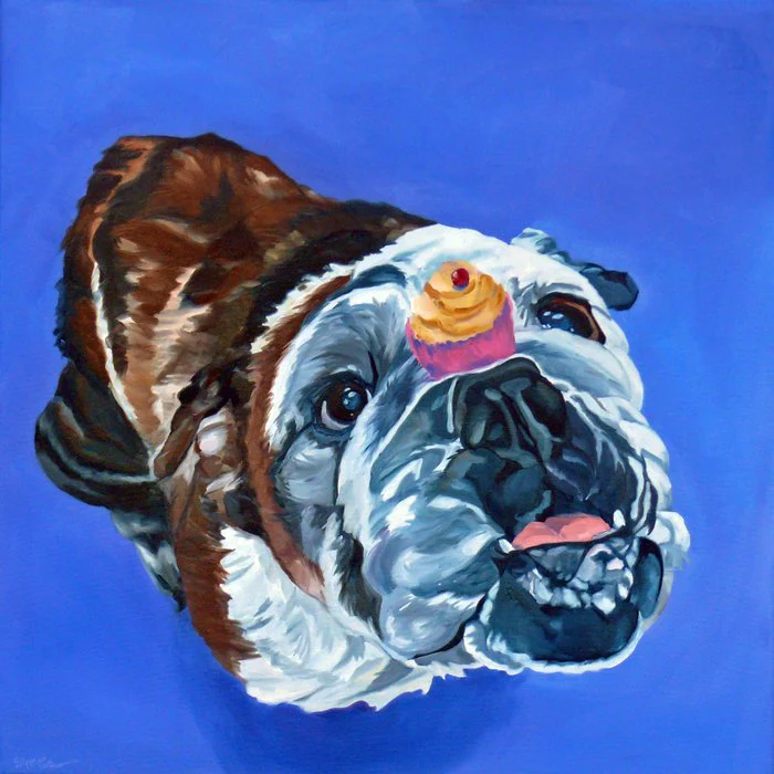 A Bulldog and Her Cupcake