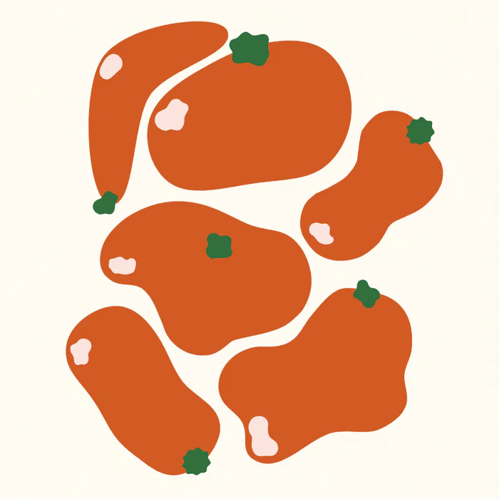 Fluid Forms Tomatoes Design Poster