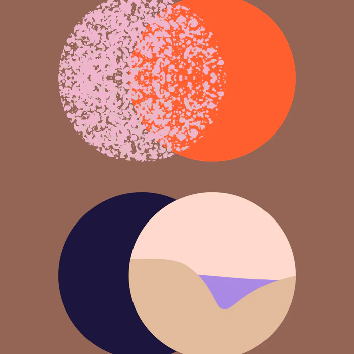 Sunset orange bold dots