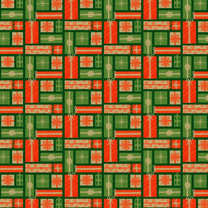 Christmas Gifts Red and Green Bright Colorful