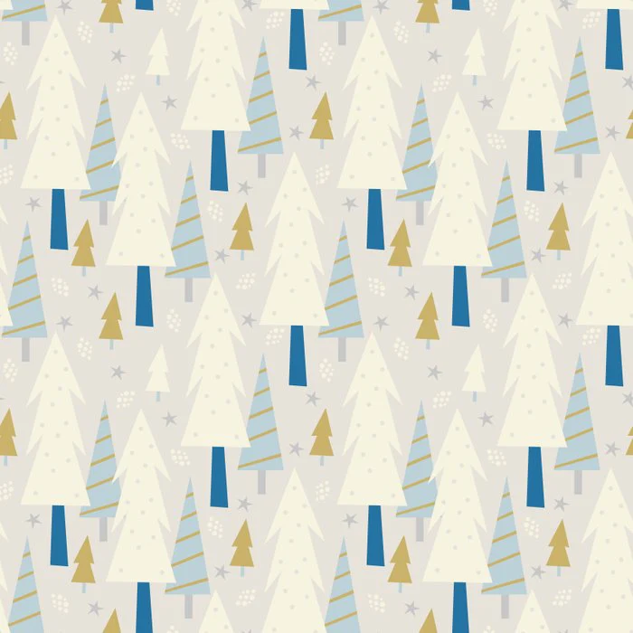 White Christmas tree pattern