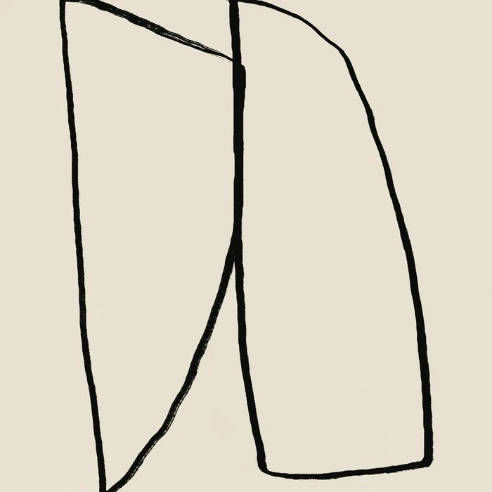 Minimalist Black Line Shape