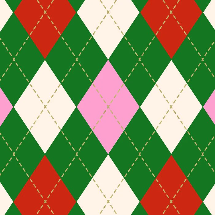 Holiday Argyle Plaid Winter Design 1