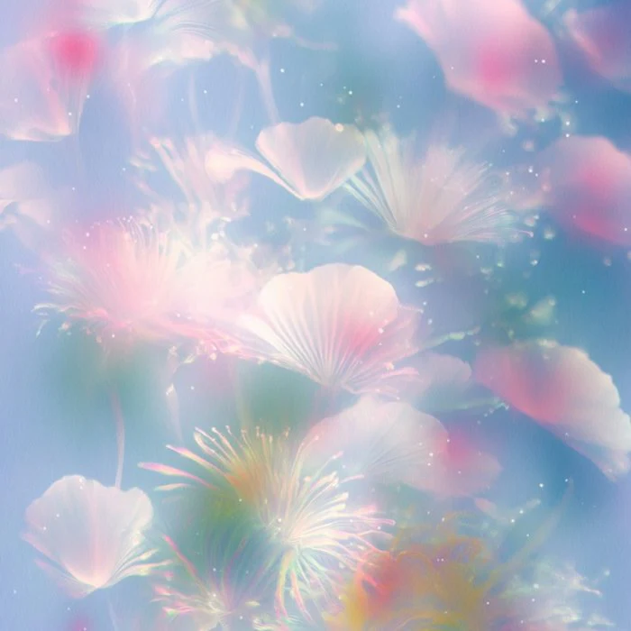Soft Blurred Floral Abstraction - Dreamy Pastel Bloom Aesthetic