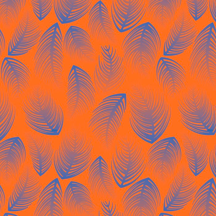 Sunset Ombre Palm Fronds