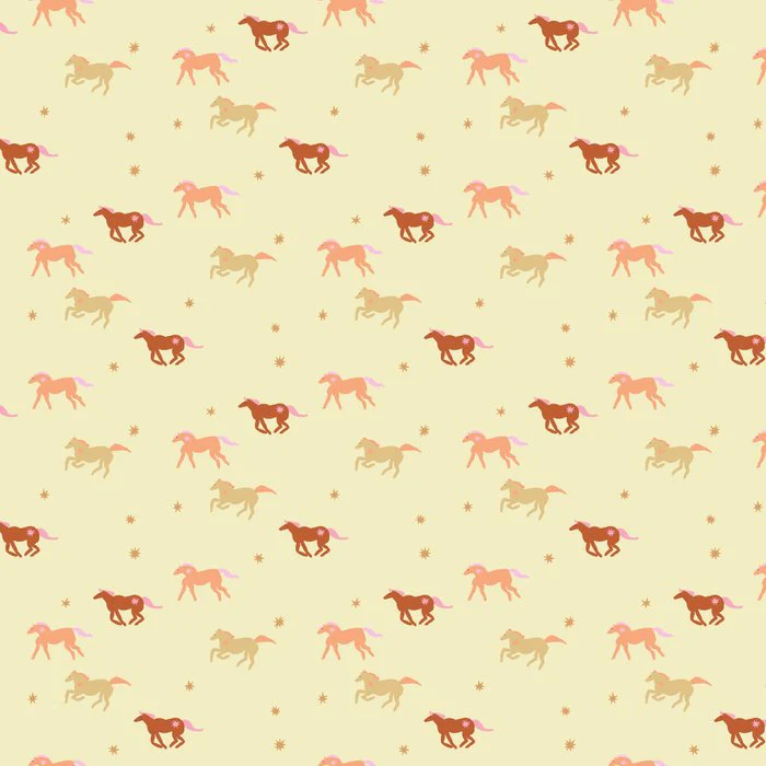 Herd of Wild West horses pattern