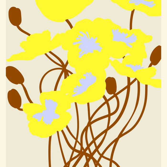 Flower Maket, Barcelona, yellow abstract bouquet