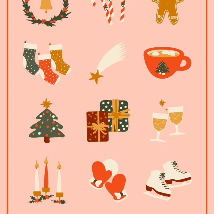 Christmas Bingo, Holidays stuff for New Year and Xmas