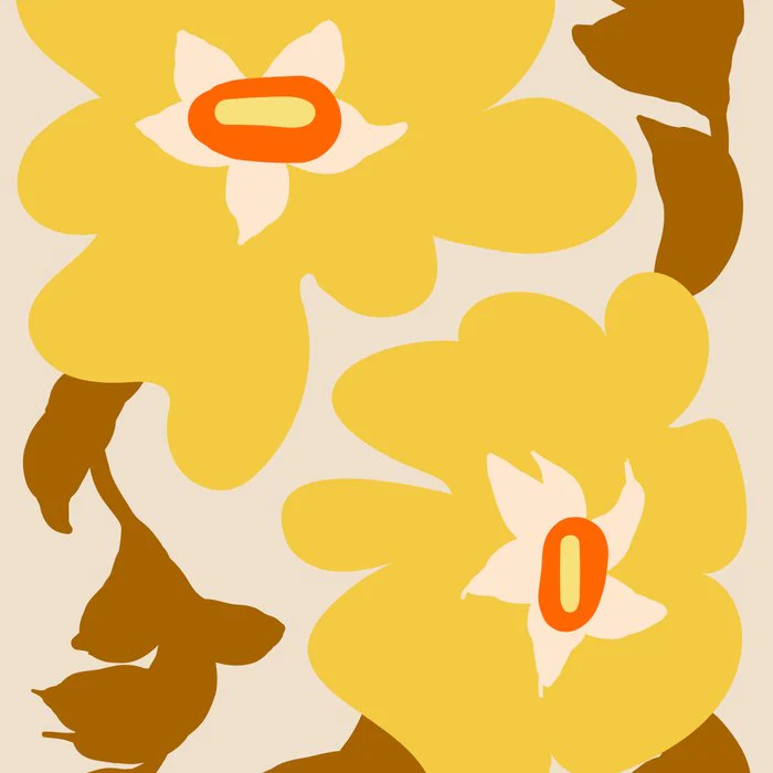 Yellow Flowers abstract modern style