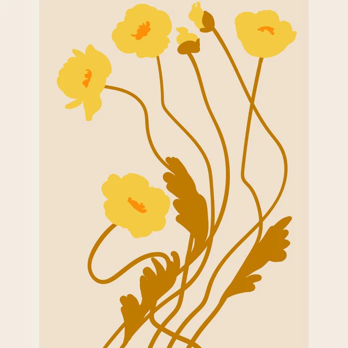 Flower Market, Madrid, yellow abstract bouquet