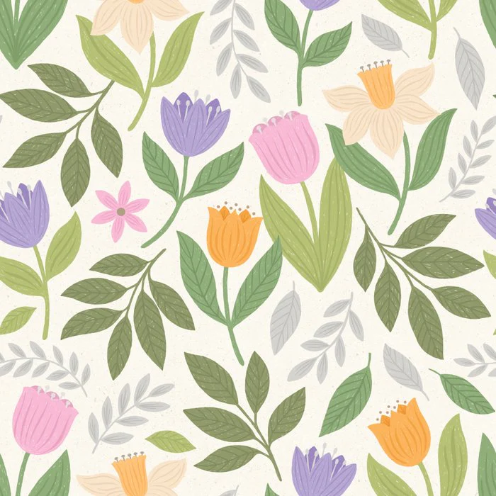 Flower Meadow Blooms - Bright