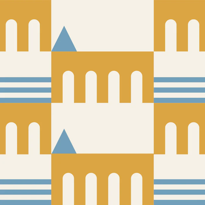 Geometric Arches and Triangles Pattern