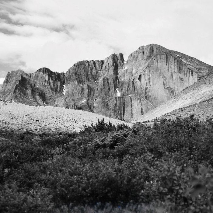 Longs Peak Keyhole in Black-and-White