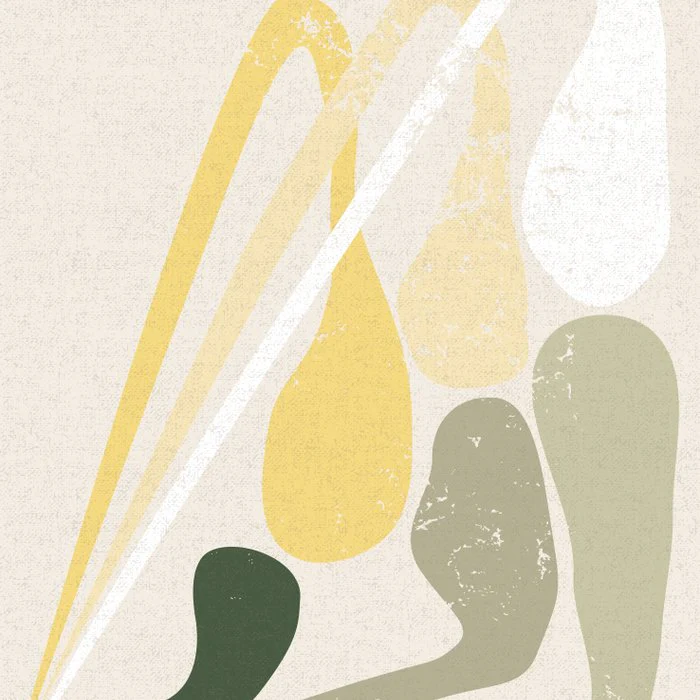 Abstract Paper Cut Composition Butter Yellow 1