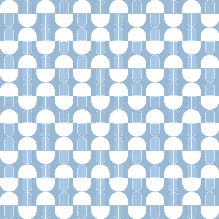 Coastal Blue Geometric Pattern