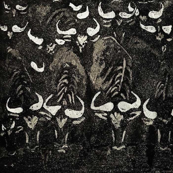 African antelopes by the water