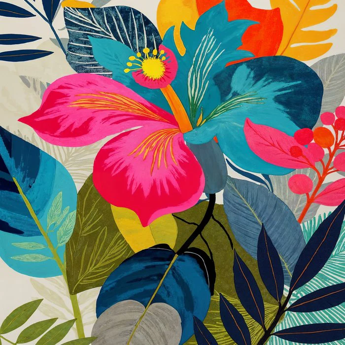 Colorful Tropical Flower