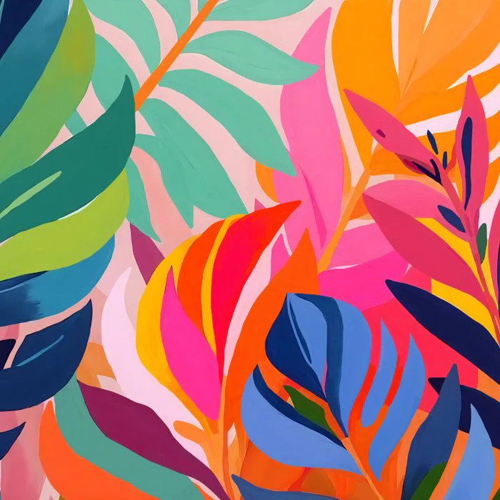 Tropical Colorful Leaves