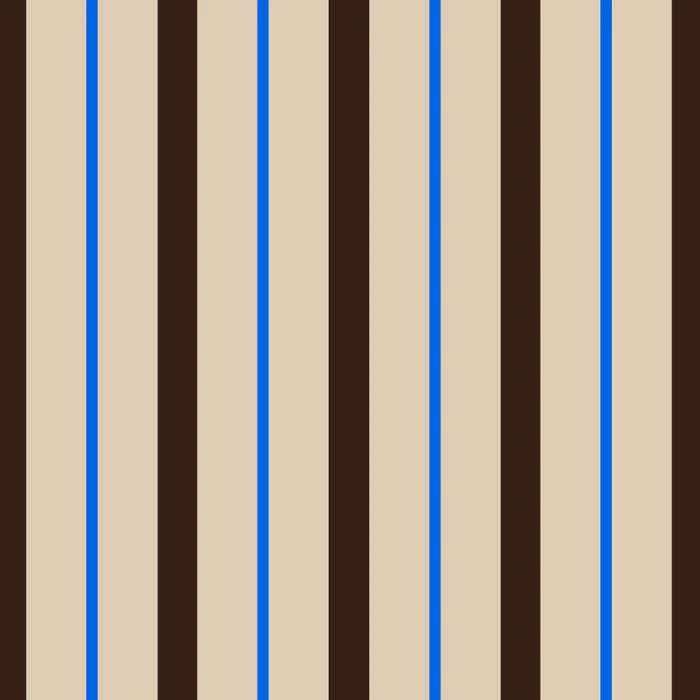 Electric Blue and Mocha Stripe