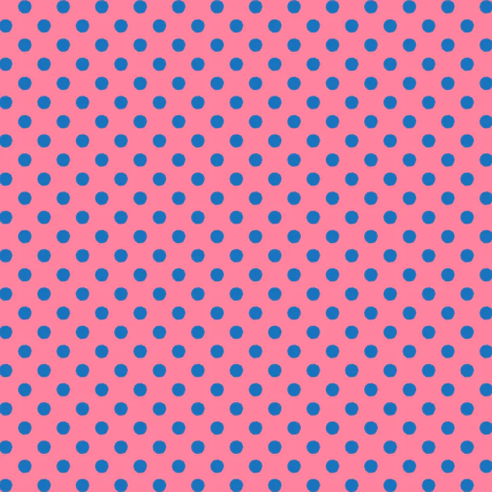 Colorful Painted Polka Dot Pattern in Pink and Blue