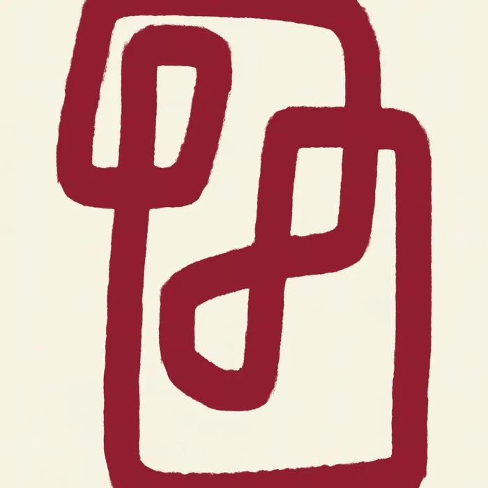 Abstract Red Line Design 02