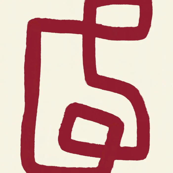 Abstract Red Line Design