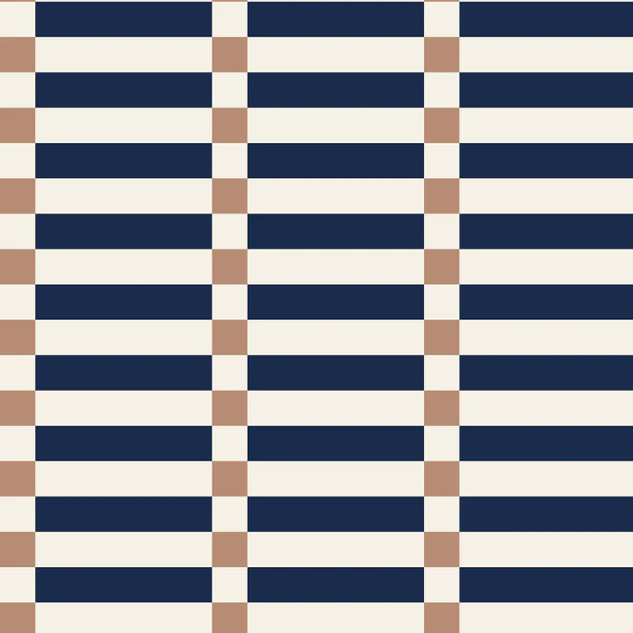 Navy Grid Minimal Pattern