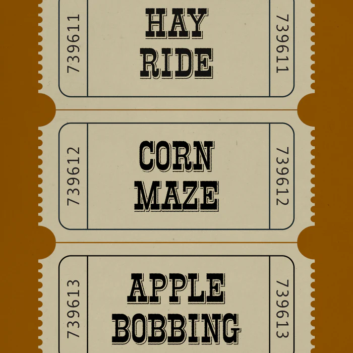 Ticket Stub Art - Fall Fun Tickets