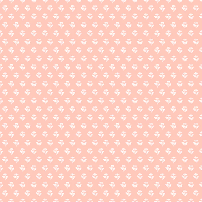 Cozy Cottage Paper Flowers Vintage Floral Petite Pattern in Pale Blush Pink
