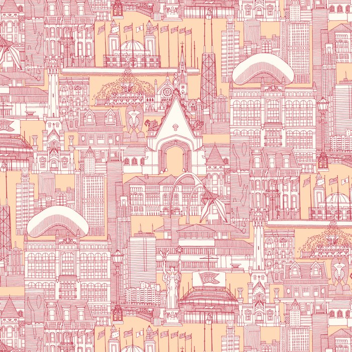 Chicago toile jam peach jelly