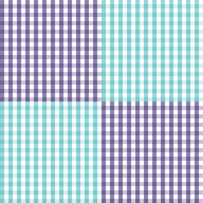 Turquoise and Purple Gingham