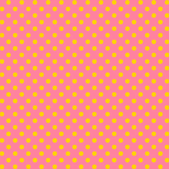 Colorful Painted Polka Dot Pattern in Vivid Yellow and Pink