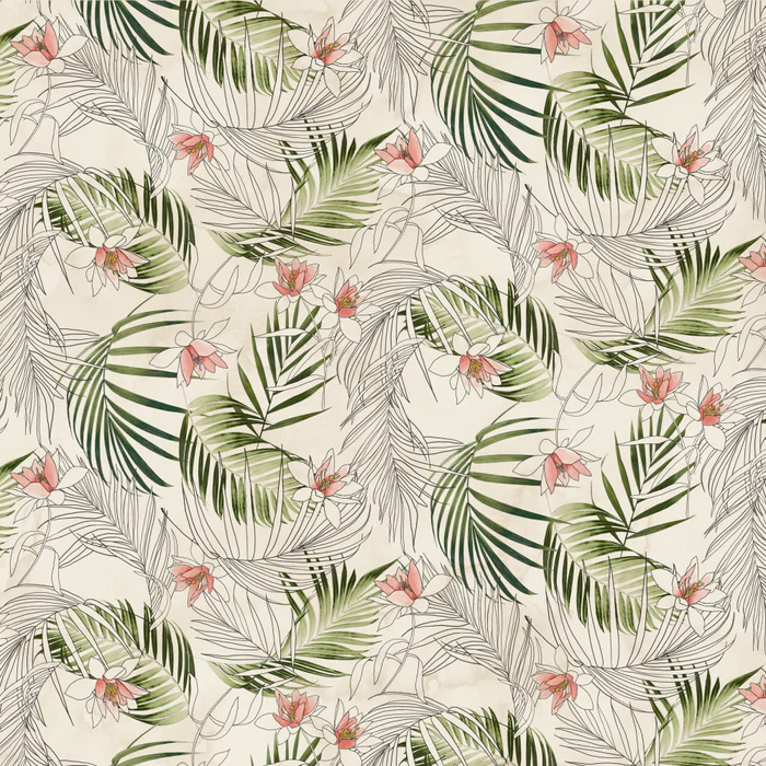 Tropical Palms Outline