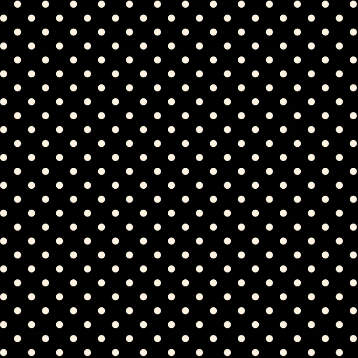 Polka Dot Classic Black and Almond Cream Pattern