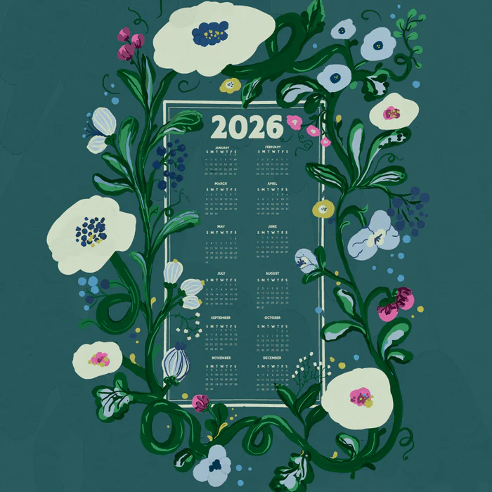 Elegant Botanical Floral Pattern Dark Green Seamless Vintage Wildflower Garden Design