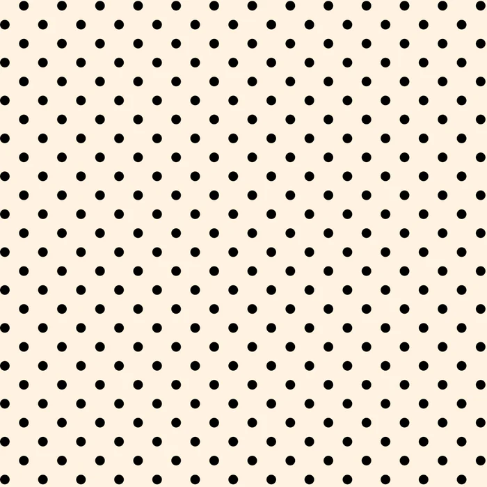 Polka Dot Classic Pattern in Black and Almond Cream