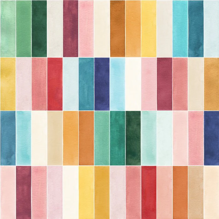 Color Utopia Vibrant Geometric Stripes