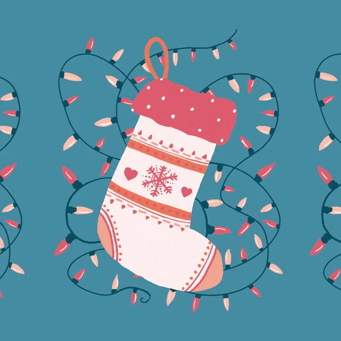 Peachy Holiday Cozy Stocking