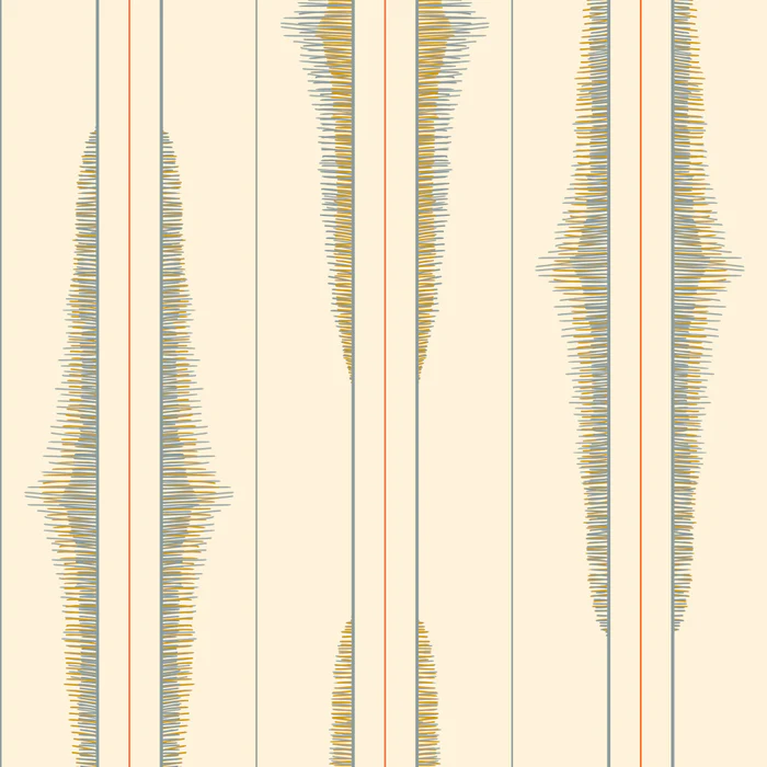 Boho ikat stripes cream and dusty blue