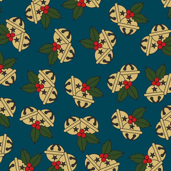 Vintage Chrstmas Sleigh Bells pattern