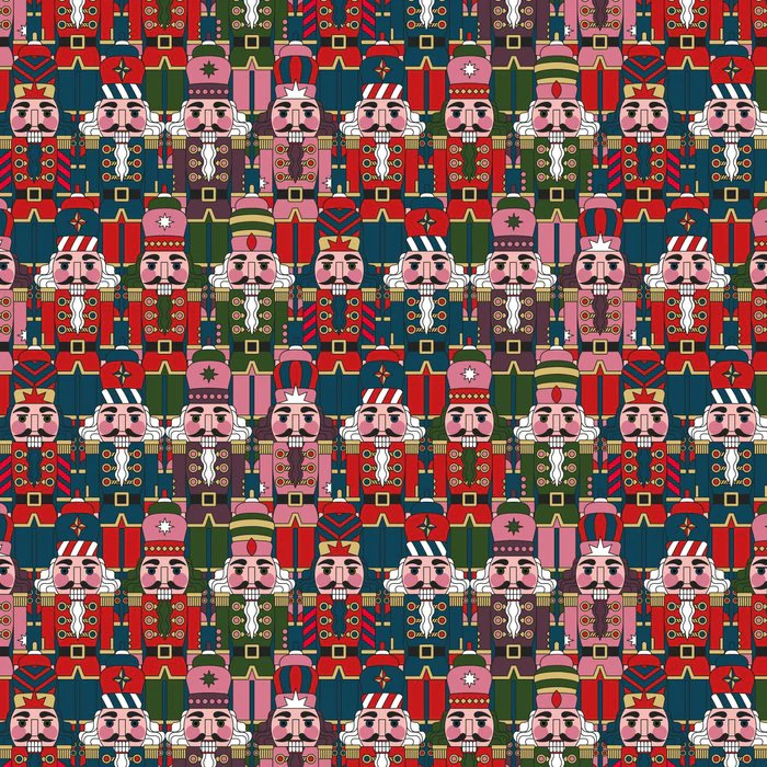 Nostalgic Vintage Christmas Nutcracker pattern