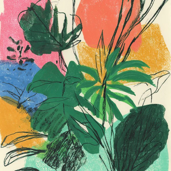 Colorful Abstract Monstera Jungle Plants